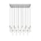 Z-Lite Beau Linear Chandelier, 17-Light, 18 In.W x 42 In.L x 12.75 In.H, Brushed Nickel/Clear 740P-17L-BN - alternate 1